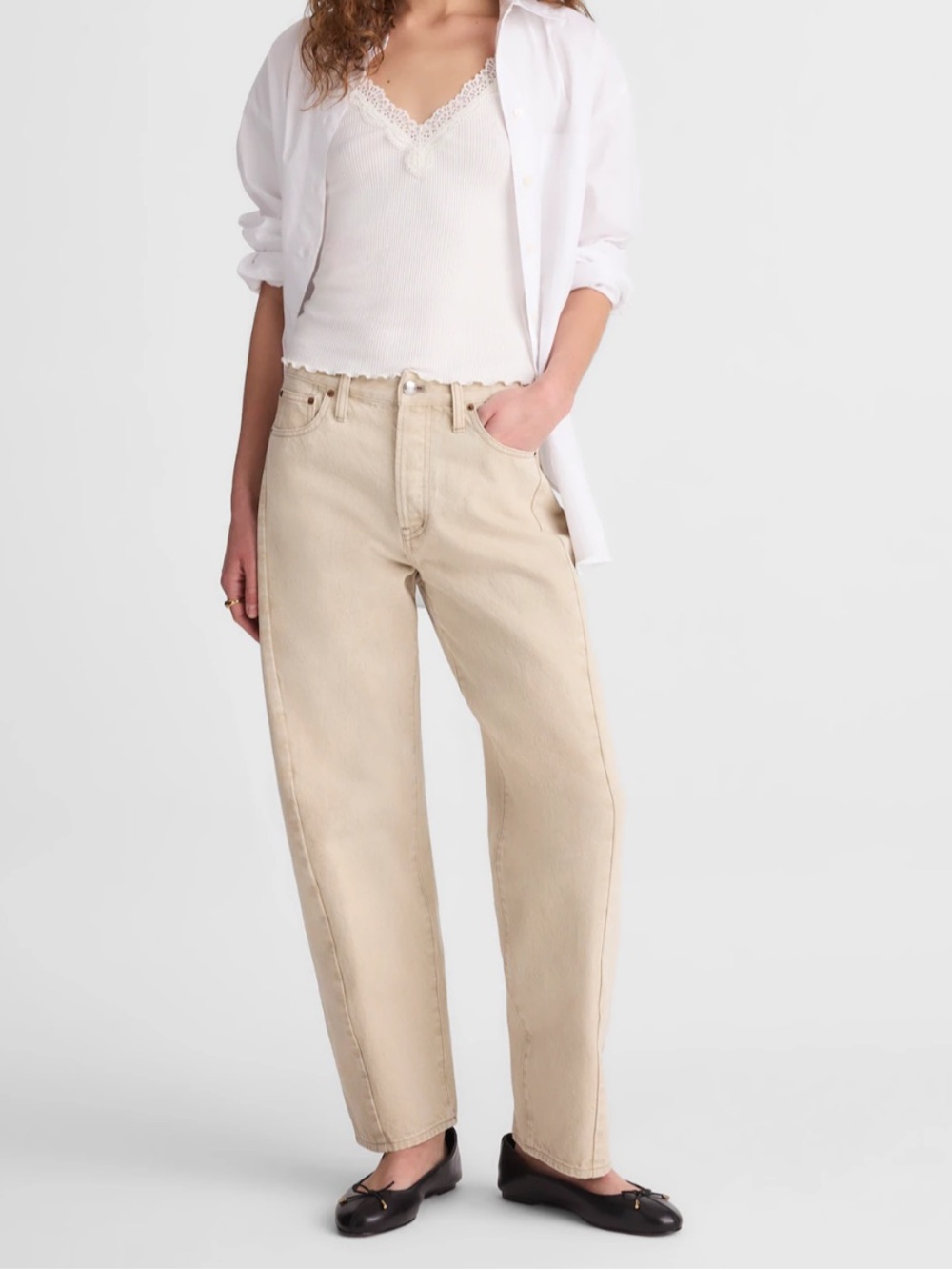 Madewell Pieced Barrel Jean 23 Faded Khaki